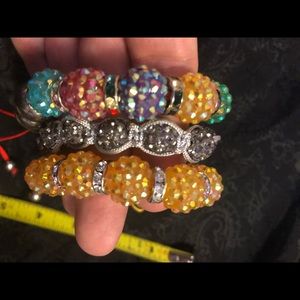 3 bracelets multi color and multi sizing shambles
